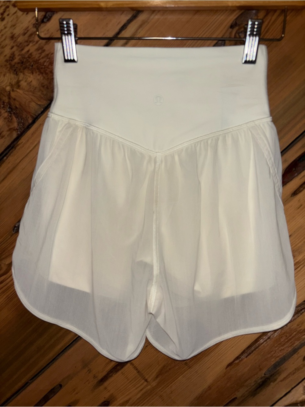 Lululemon White Athletic High-Waist Women's Shorts